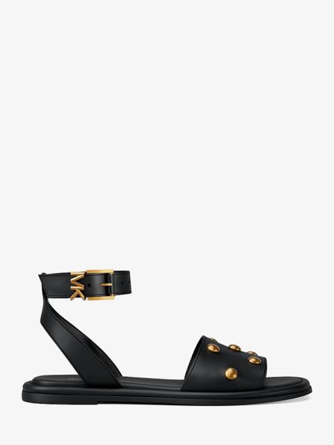 MICHAEL KORS Rosetta Studded Leather Sandal