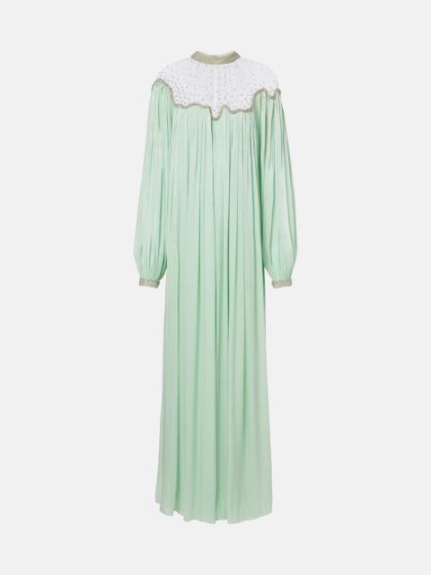 COSTARELLOS Elline embellished pleated gown