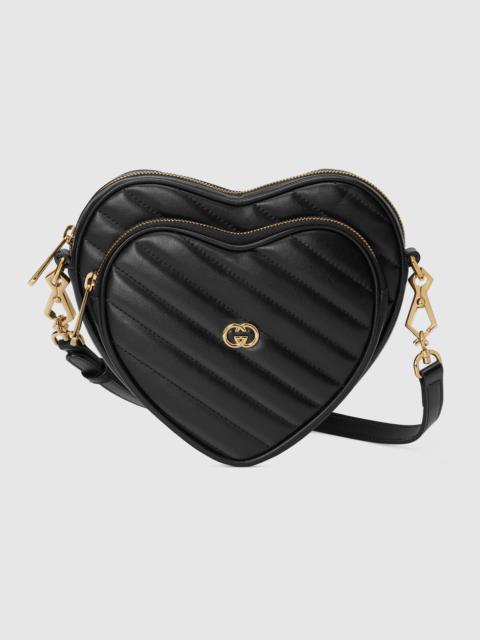 GUCCI Interlocking G mini heart shoulder bag