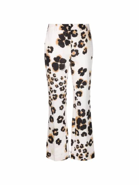 leopard-print trousers