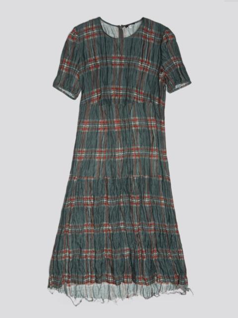 R13 RELAXED MIDI - MARSH GREEN PLAID