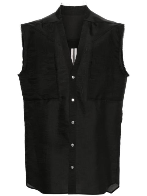 Rick Owens raw cut-detailing vest