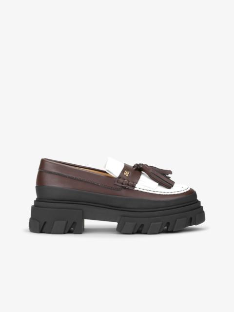 GANNI BROWN CLEATED LOAFERS