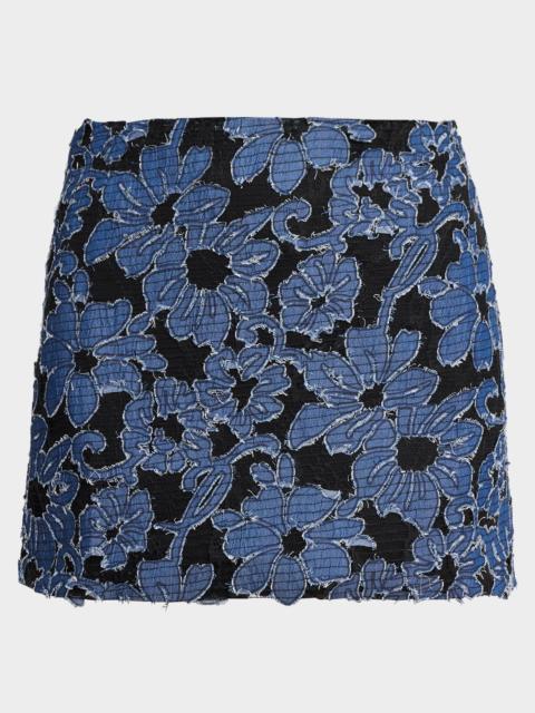 JBQ Adrienne Floral Lace Mini Skirt