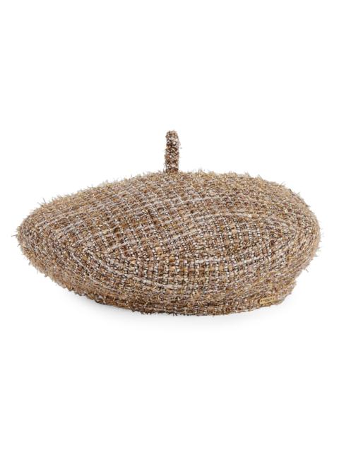 EUGENIA KIM Women's Carter Tweel Wool Beret - Camel Gold
