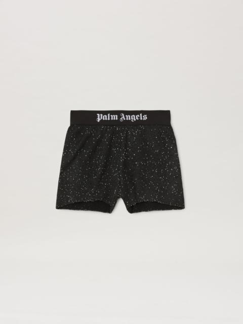 Palm Angels Soiree Knit Logo Shorts