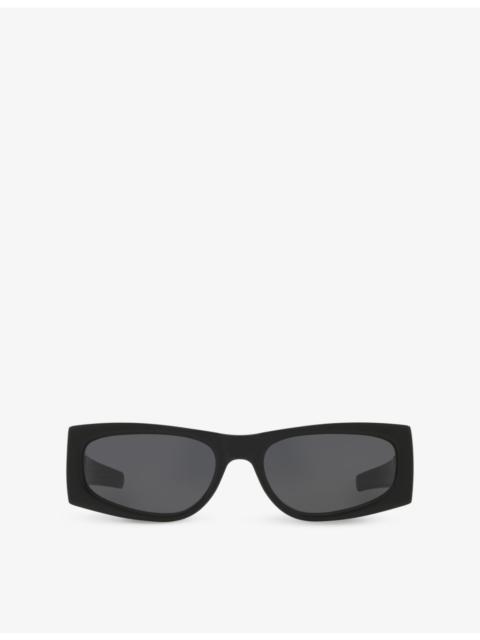 SAINT LAURENT SL M140 rectangular-frame acetate sunglasses