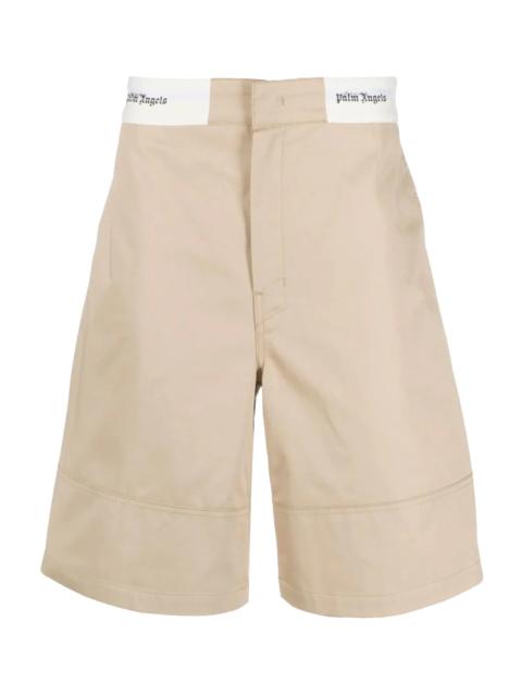 Palm Angels Sartorial Waistband Shorts "Off-White Beige" PMCS003E23FAB0036103