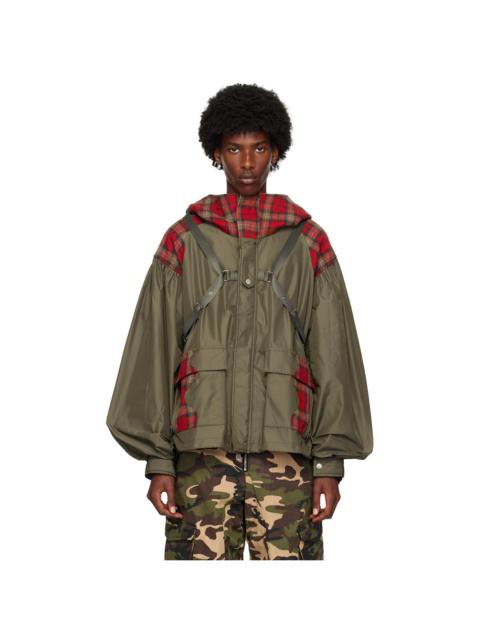 Andersson Bell Khaki Puff Sleeve Harness Jacket