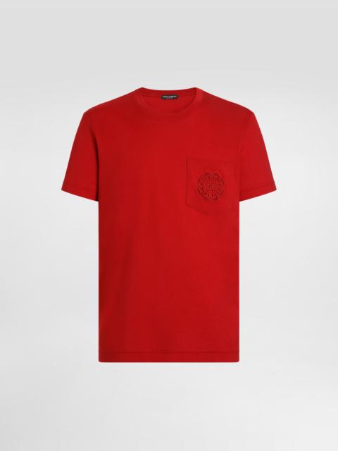 Dolce & Gabbana Cotton t-shirt with logo embroidery