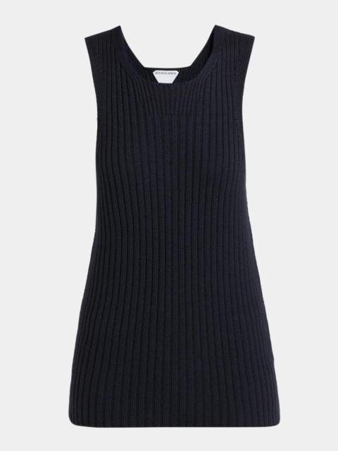 Bottega Veneta Ribbed Wool Mini Dress