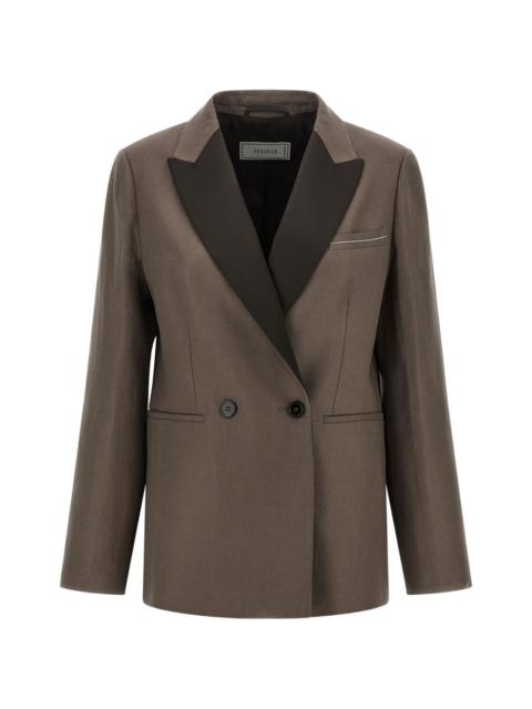 PESERICO double-breasted peak-lapels blazer