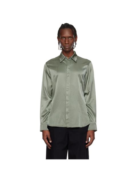Green Satin Shirt