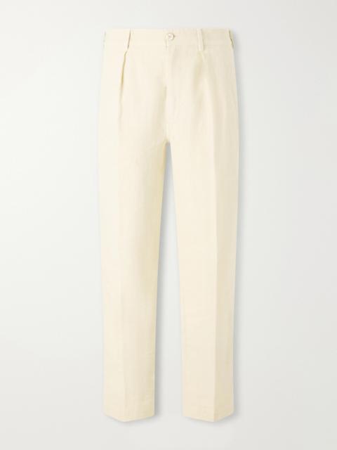 Drake's Games Linen Straight-Leg Trousers