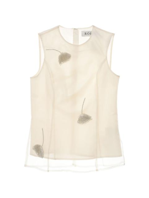 RÓHE embellished sleeveless top