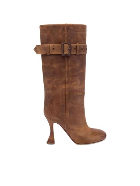 Moschino suede biker boots