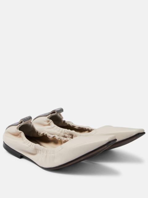 Brunello Cucinelli pointed-toe ballerina shoes