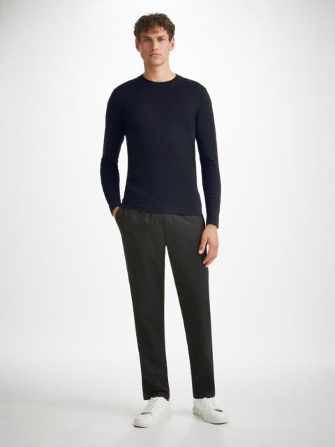 Derek Rose Men's Sweater Jacob Sea Island Cotton Navy