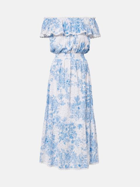 MELISSA ODABASH Larna printed cotton midi dress