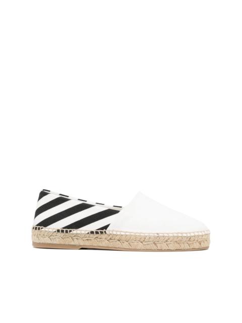 Off-White Diag-stripe espadrilles
