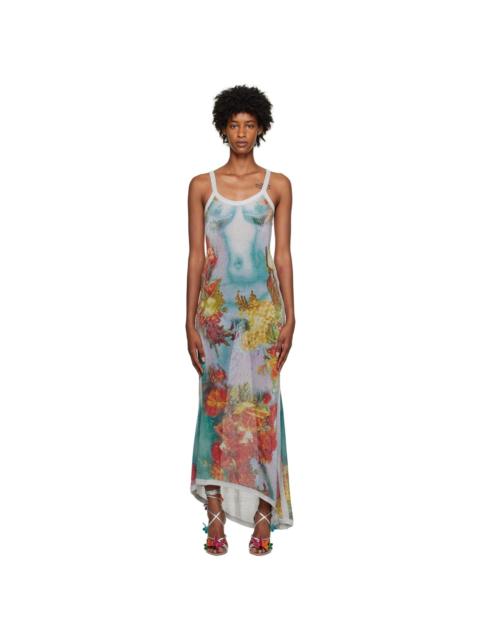 Jean Paul Gaultier Multicolor 'The Body Flower' Midi Dress
