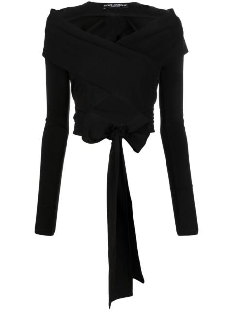 Dolce & Gabbana cut-out wrap top