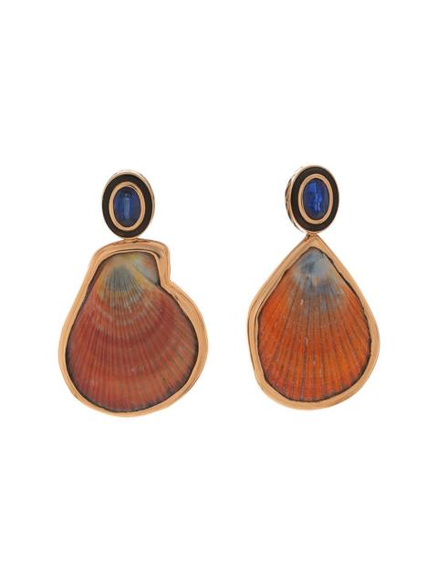 DEZSO Grande Kyanite Clam Eariings