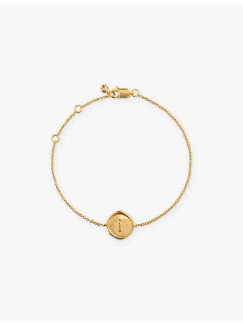 MONICA VINADER Initial A Stamp 18ct Yellow Gold-Vermeil Bracelet