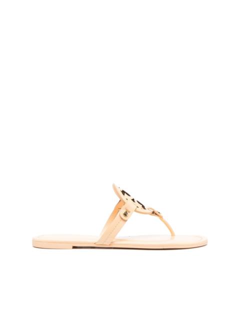 TORY BURCH Miller cut-out leather flip-flops
