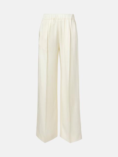 Jil Sander Gathered satin wide-leg pants