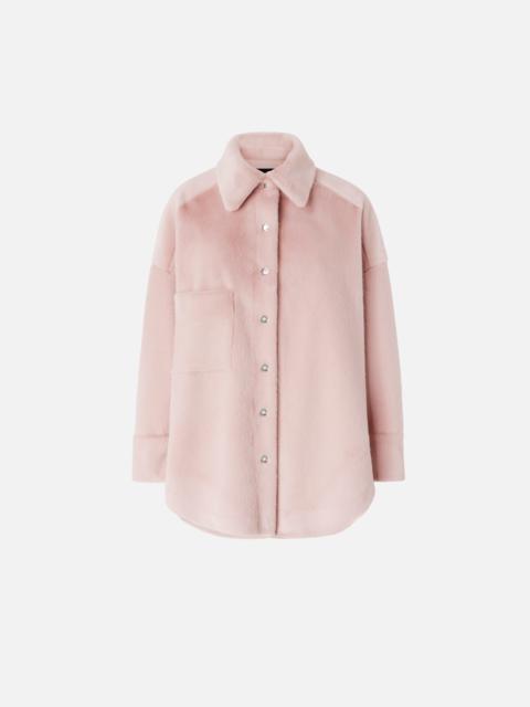 PINKO SOFT SHEEPSKIN-EFFECT SHACKET