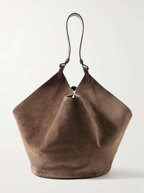KHAITE Lotus medium suede tote