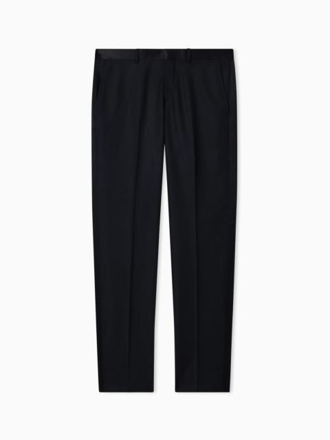 EMPORIO ARMANI Worsted virgin-wool trousers