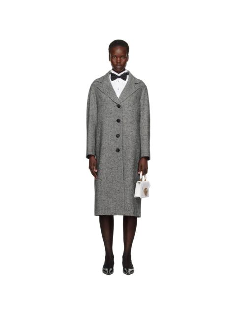 Dolce & Gabbana Gray Mixed Wool Coat