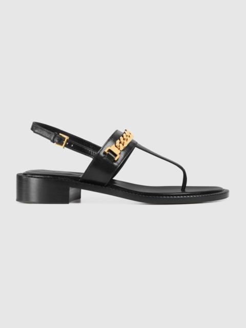 GUCCI Women's thong sandal with chain