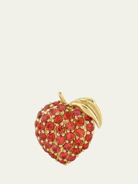 SYDNEY EVAN 14K Orange Sapphire Peach Stud Earring, Single (Left)