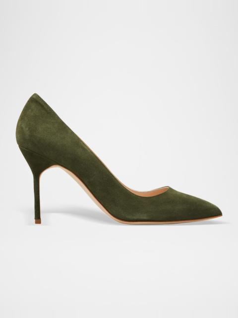 Manolo Blahnik BB 90mm Suede Stiletto Pumps