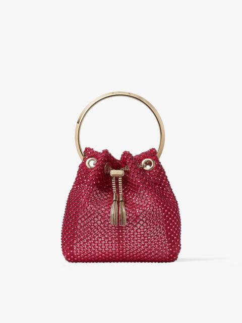 JIMMY CHOO Bon Bon
Red Crystal Mesh Satin Handbag