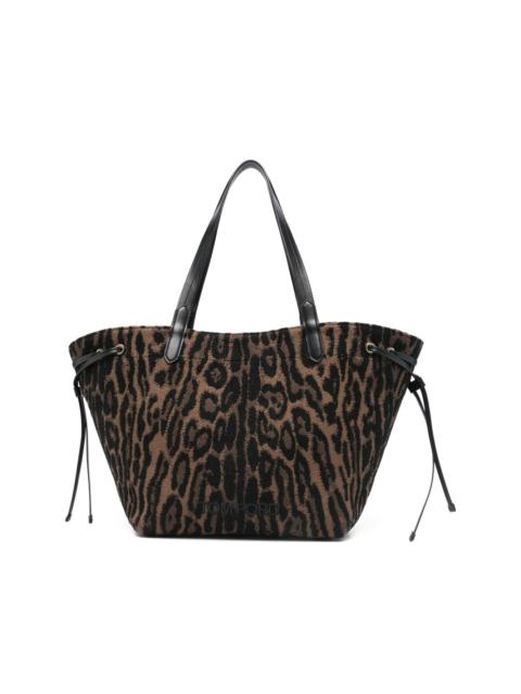 TOM FORD large leopard-jacquard tote bag