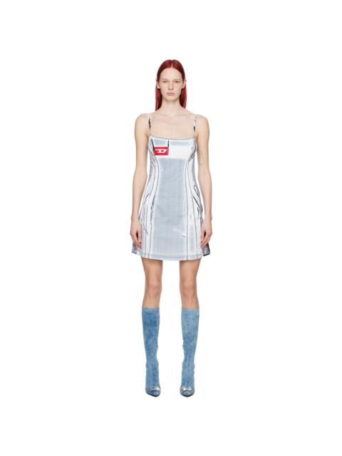 Diesel White D-Lazot-N1 Minidress