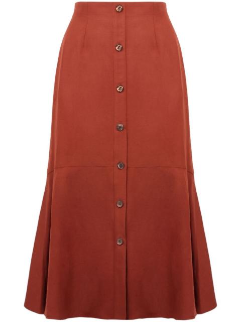AGNONA button-fastening midi skirt