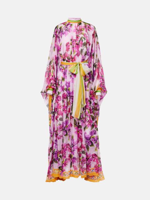 Dolce & Gabbana Belted floral silk kaftan