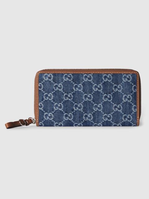 GUCCI GG Emblem zip around wallet