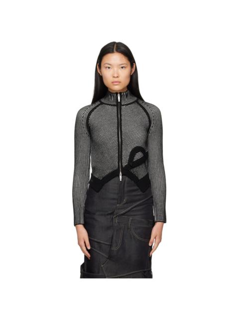 FENG CHEN WANG Black & White Raglan Jacket