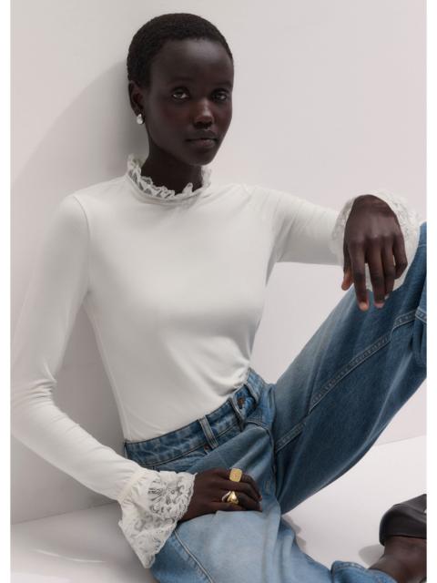 ME+EM Lace Cuff Layering Top