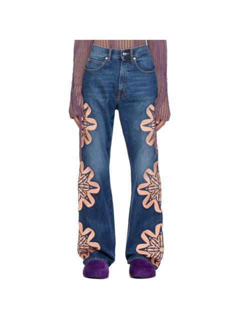 BLUEMARBLE Blue Embroidered Jeans