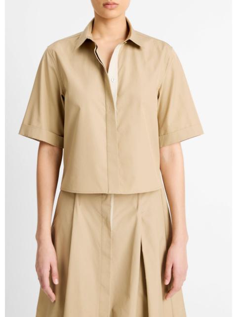 Vince Canvas Tape Cotton Button-Front Shirt