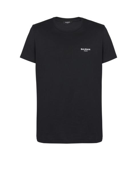 Balmain Balmain Paris flocked short-sleeved T-shirt