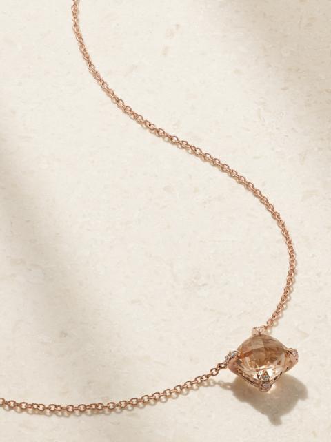 DAVID YURMAN Chatelaine 18-karat Rose Gold, Morganite And Diamond Necklace