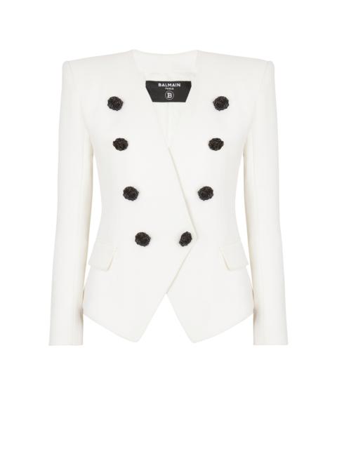 Balmain 8-button double crepe jacket